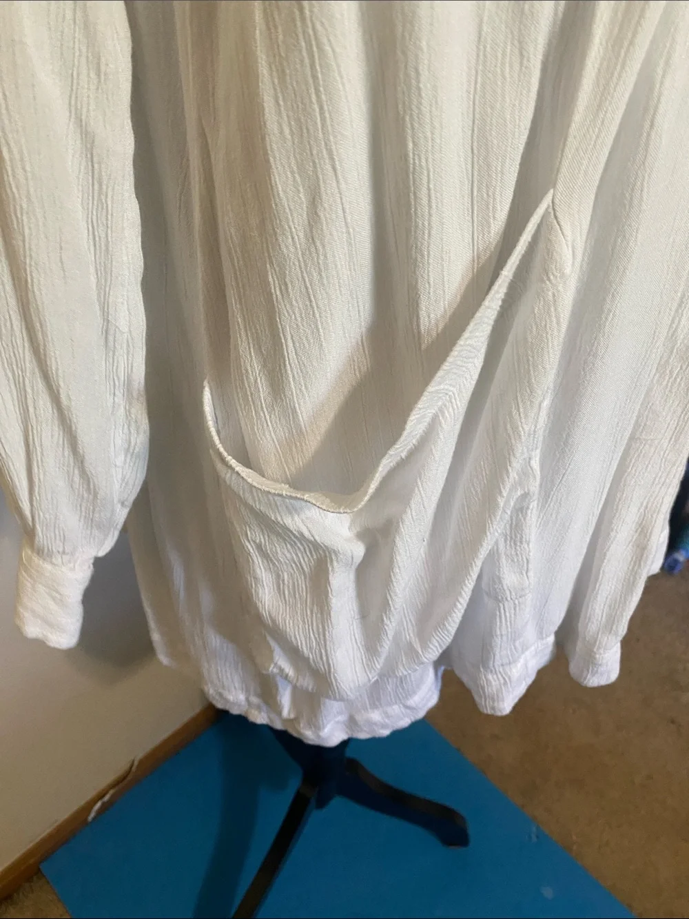 Free People Mia Boho Floral Embroidered White Dress Sz S 4-6 - Picture 4 of 9